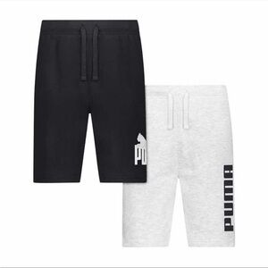 2 Pack Puma Short Boys New With Tag Grey and Black
